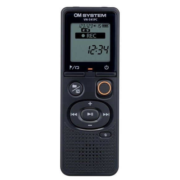 OM SYSTEM Olympus Vn-541 Pcs Enregistreur Vocal Numérique avec Enregistrement à une Touche, Fonction d'Annulation de Bruit, Mémoire 4 Go, Enregistrement de Quatre Scènes, Inclut un Câble Micro-USB.