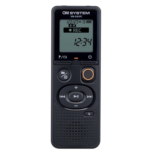 OM SYSTEM Olympus VN-541PC Digital Voice Recorder with one-Touch Recording, Noise-Cancellation Function, 4GB Memory, Four Scenes Recording, Includes a Micro-USB Cable.