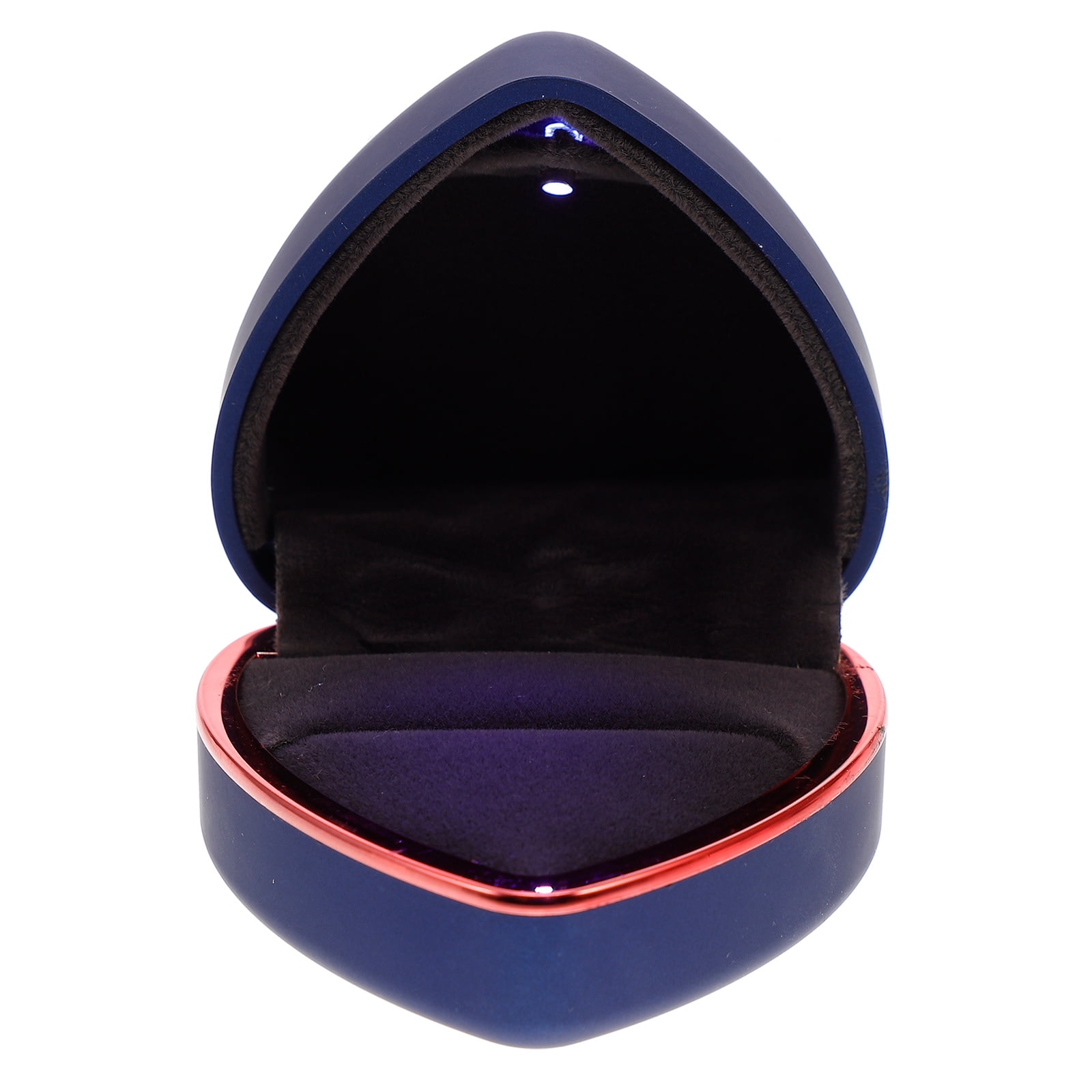 TINKSKY Heart Shape LED Light Ring Holder Box Proposal Wedding Ring
