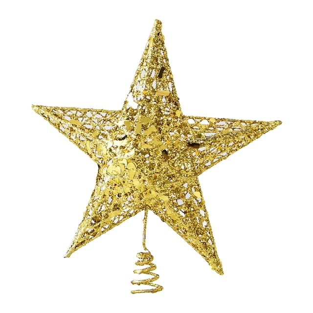 Yeacher Christmas Tree Topper for Xmas Tree 10 Inch Lighted Star Tree Topper Battery Powered LED Treetop for Xmas Tree Party Decoration