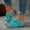 Blue, variant on Women's Wedge Sandals Fashion Casual Summer Slip on Slippers Solid Color Hollow-Out Fish Mouth Sandals Breathable Thick Soled Wedge Heeled Slippers