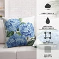 thumbnail image 3 of Blue Hydrangea Pillow Covers 20x20 Set of 2 Spring Summer Decorative Pillow Covers Flower Throw Pillow Case Square linen Cushion Case for Outdoor Living Room Couch Sofa, 3 of 6