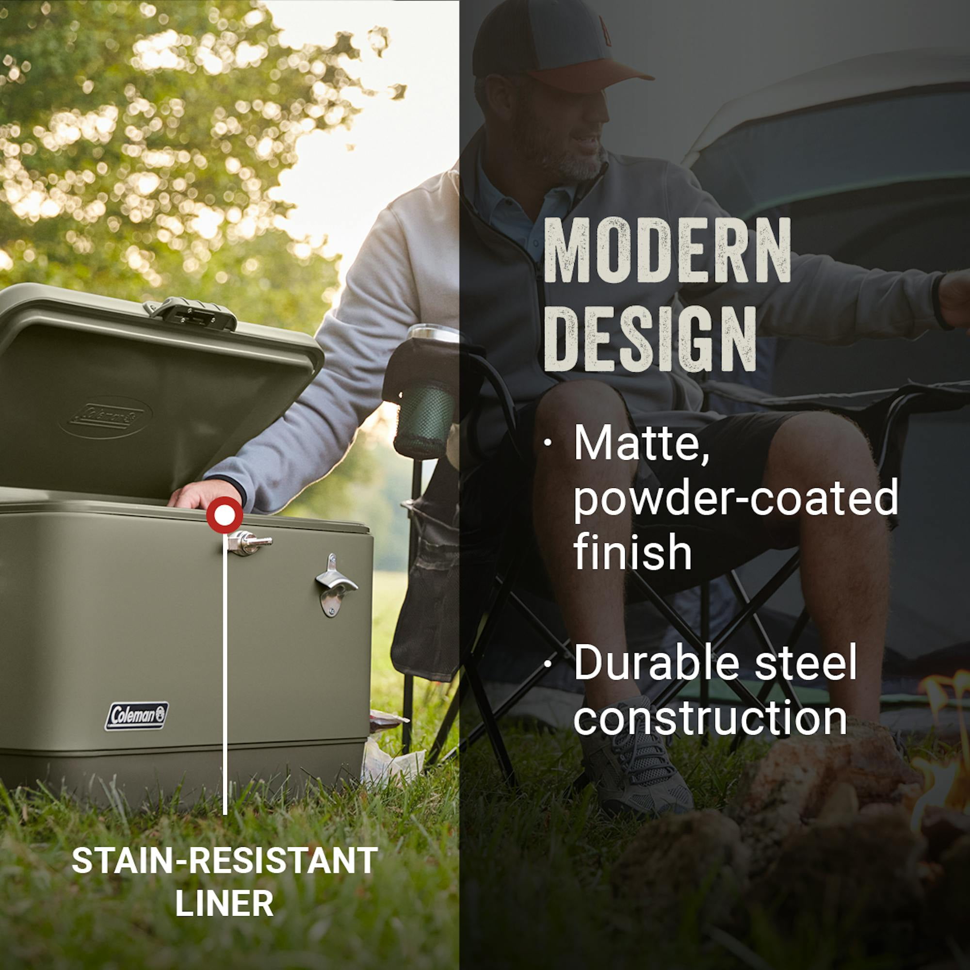 Coleman Reunion™ 54-Quart Steel Belted® Matte Cooler, Sage
