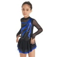 thumbnail image 1 of MSemis Robe de Ballet pour Filles Tenue de Ballet à Manches Longues pour Enfants Combinaison de Danse Bleu Royal 10, 1 of 7