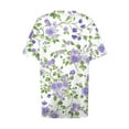 thumbnail image 6 of Fancifize Plus Size Womens Floral Blouse Short Sleeve V Neck Tunic Top Loose Casual Dressy Shirt for Summer,, 6 of 6