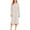 Beige, variant on Women's Thermal Nightgown Built in Padded Crew Neck Long Sleeve Warm Sleepshirt Lounge Dress M