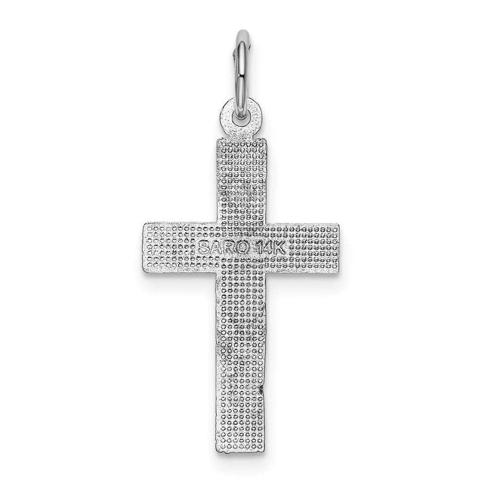 Details about   Faith Cross Charm Ring in 14K YG & Platinum Over Sterling Silver