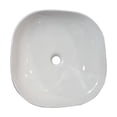 thumbnail image 3 of 16 x 16 in. Square White Finish Ceramic Bathroom Vessel Sink, 3 of 10