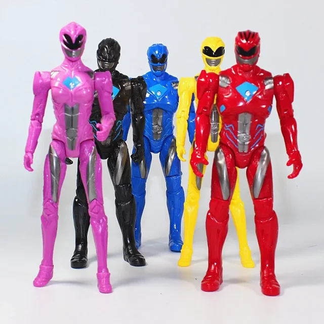 5 Pcs/lot 16CM et Alien Figurine d'Action Jouet Poupée Poupée Articulée Aime Mighty Power Morphin Dinosaur Team Rangers Collection Modèle