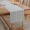 thumbnail image 4 of Table Runner Table Runner Boho Table Runner Linen table pants Fall Table Runner for Dresser Coffee table Dining room (13 "" x72") - grey, 4 of 5