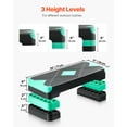 thumbnail image 4 of VEVOR Aerobic Exercise Step Platform Height Adjustable Workout Stepper 4 Riser Green, 4 of 9