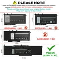 thumbnail image 4 of 92Wh VG93N Laptop Battery Replacement for Dell Precision 15 3520 3530 M3520 M3530 Latitude 5580 5590 5591 E5580 E5590 E5591 Series 0VG93N WFWKK 0WFWKK, 4 of 10