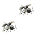 thumbnail image 1 of maskred 1/2/3 8x Ensemble de Tambours Mini Réalistes Accessoires de Musique Instrument pour Noir 2 Pcs, 1 of 1