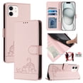 thumbnail image 2 of iPhone 12 Mini Case ,Cat PU Leather Crossbody Lanyard Strap RFID Magnetic Wallet Compatible with iPhone 12 Mini Cover, 2 of 5