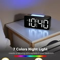 thumbnail image 3 of DESIGNICE Alarm Clock Dual Alarm Settings Alarm Clocks for Bedrooms touch Operation Sunrise Alarm Clock Pink, 3 of 4