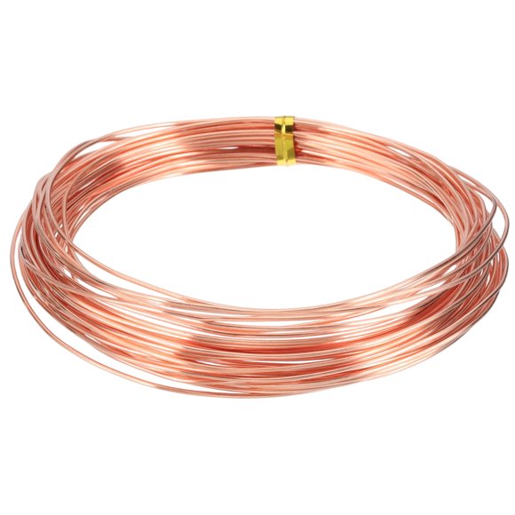 Uxcell 99.9% Solid Bare Pure Copper Wire Soft 1 Pack 30Ft (9m) 18 Gauge (1mm)