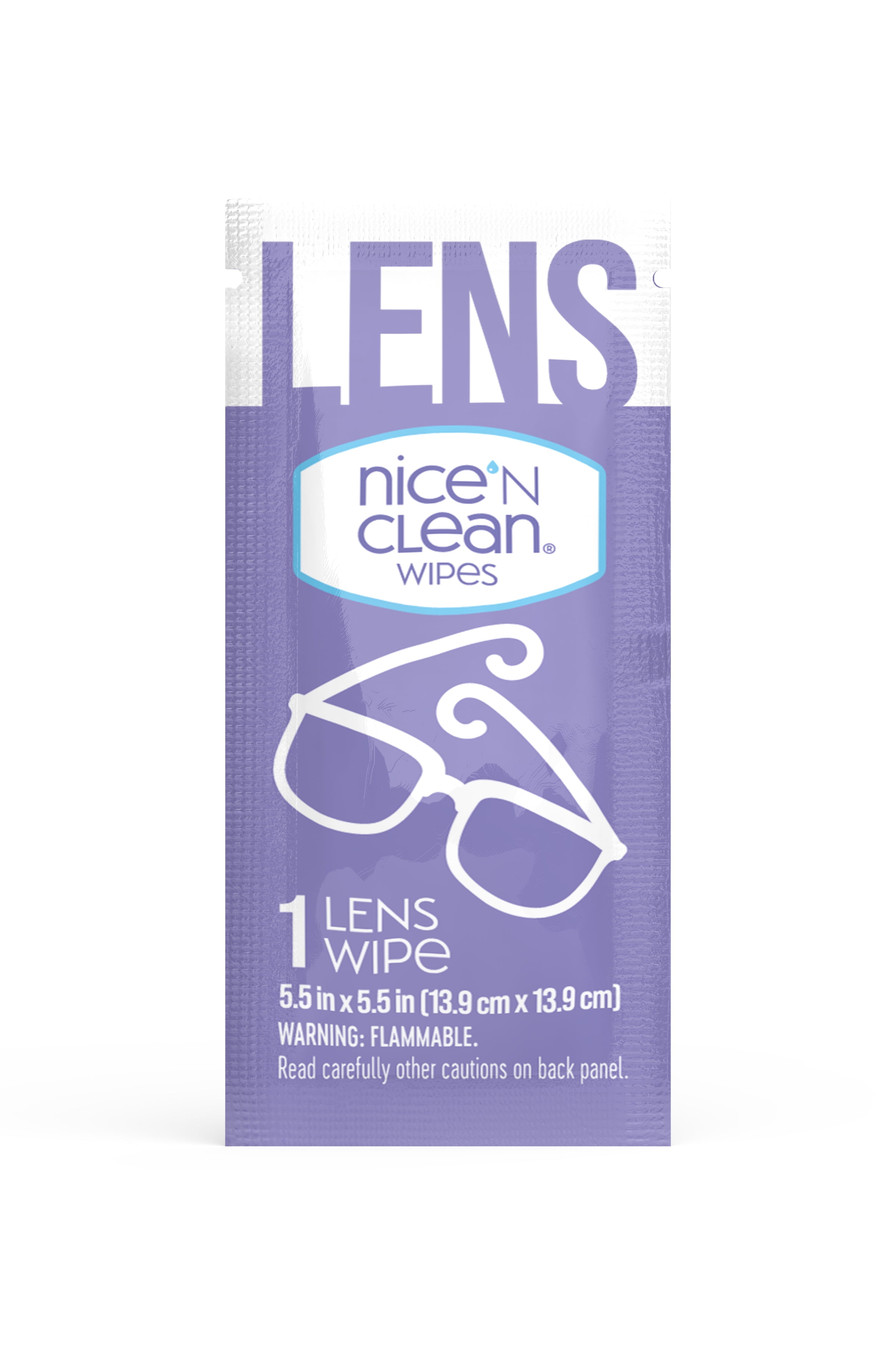 Nice N CLEAN SmudgeGuard Eyeglass Cleaner, Lens Wipes (50) 