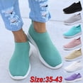 thumbnail image 2 of Zapatos planos de mujer de talla grande 43, zapatillas de deporte con plataforma de malla transpirable, zapatos informales suaves sin cordones para mujer, zapatos planos de calcetín de punto para mujer Tan Jianjun unisex, 2 of 2