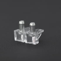 40 PCS Heavy Duty Bracket-Style Shelf Support Shelf Pegs (Transparent White)