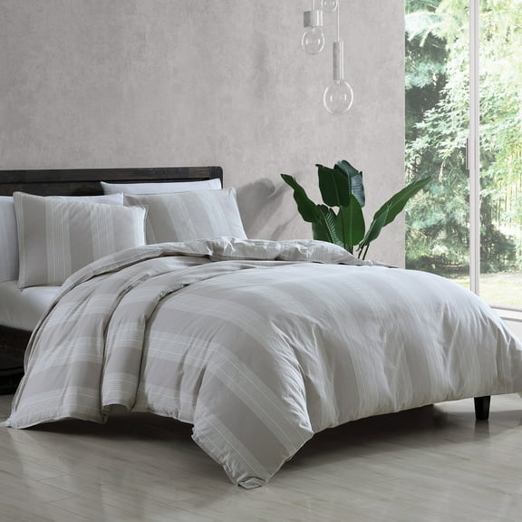 Riverbrook Home 3 Piece Comforter Set, Queen, Tan/Ivory, Heron,Polyfill, Adult