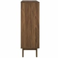 thumbnail image 3 of Contemporary Modern Urban Designer Living Room Lounge Club Lobby Stand Cabinet, Wood, Natural Walnut Brown, 3 of 8