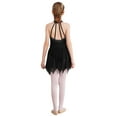 thumbnail image 2 of vastwit Kids Girls Ballet Lyrical Dance Dress Gymnastics Leotards Sleeveless Figure Skating Costume Black 10, 2 of 7