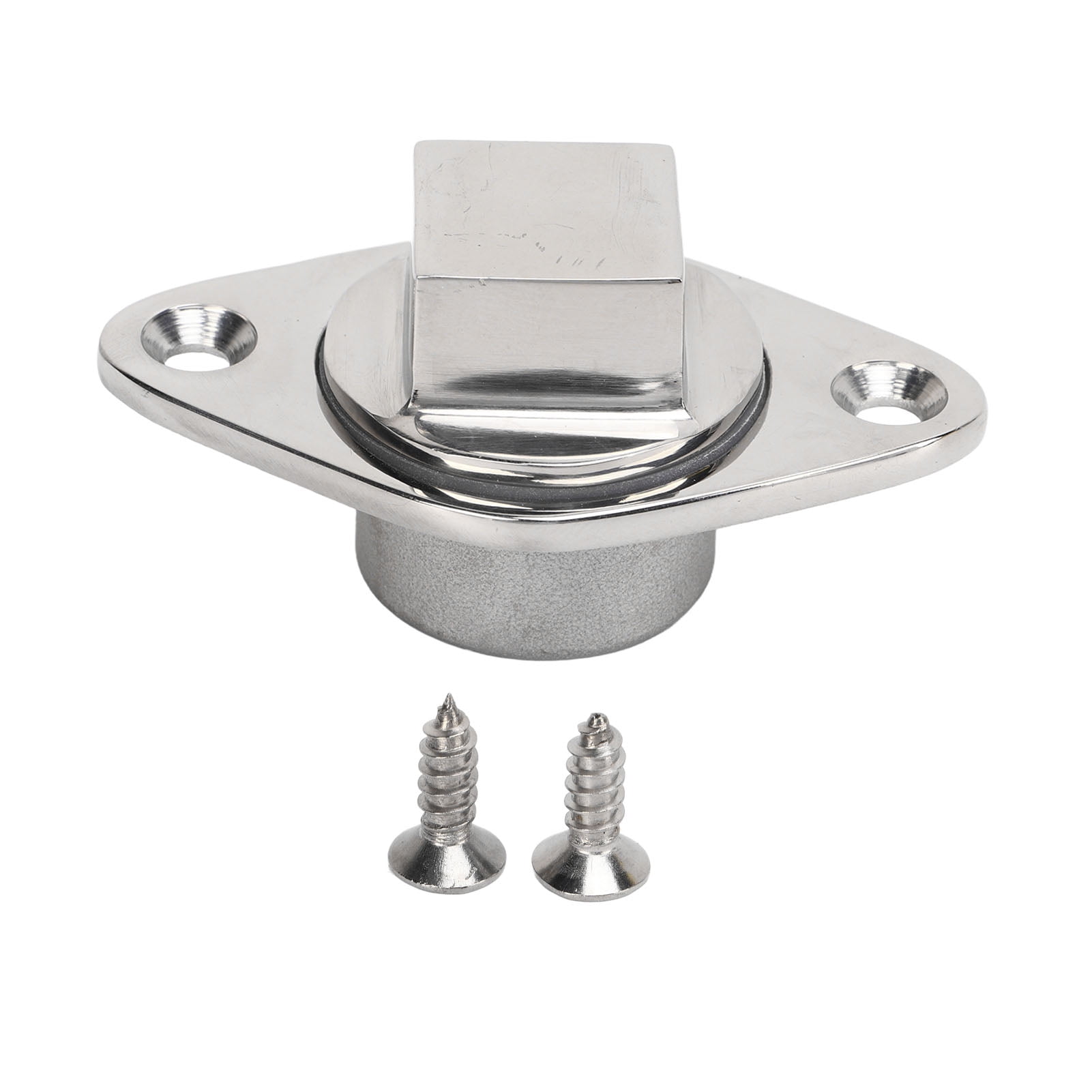 Boat Transom Drain Plug, Mirror Polished Screw Type Silicone Marine