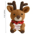 thumbnail image 2 of YardVibe Mini Funny Positive Reindeer Emotional Crochet Knitted Doll with Positive Card for Coworkers Best Friend Encouragement Winter Gifts for Women Men Xmas Party Decor, 2 of 4