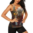 thumbnail image 2 of Fotbe Sunshine Flower Meditating Cat Blusas Sin Mangas para Mujer – Estilo Casual, Corte Suelto, Slim-Fit, Cuello Redondo Deportivo, Tops de Verano para Gimnasio y Yoga-Medium, 2 of 7