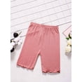 thumbnail image 4 of Manyakai Toddler Girls 6 Pack Dance Shorts Bike Shorts Solid Elastic Waist Ruffle Gymnastics Coral 140, 4 of 6