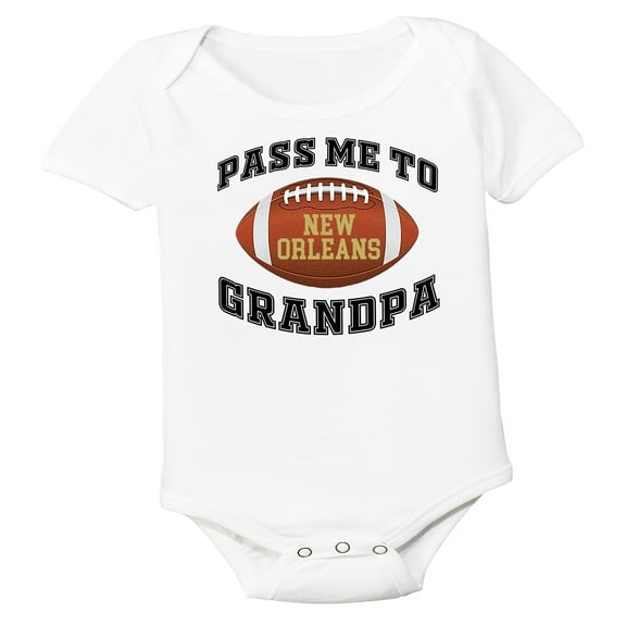Future Tailgater Pass Me to GrandPa Baby Bodysuit for New Orleans Fans