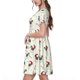 thumbnail image 2 of Easygdp Christmas Pug Dog para Vestido Transpirable de Mujer, Vestido Suelto de Manga Corta con Pliegues y Bolsillos para el Verano, 2 of 6