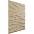 thumbnail image 2 of Ekena Millwork 19 5/8"W x 19 5/8"H Ripple EnduraWall Decorative 3D Wall Panel, UltraCover Satin Smokey Beige (12-Pack for 32.04 Sq. Ft.), 2 of 6