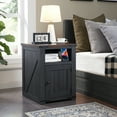 thumbnail image 3 of Farmhouse Side Table Bedroom Set of 2, Nightstand with Charging Station, End Table Side Table for Bedroom,Living Room, 3 of 6