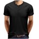 thumbnail image 1 of Moda hombre casual manga corta botón patchwork tops sudaderas blusa Pompotops oipoqjl7087, 1 of 5