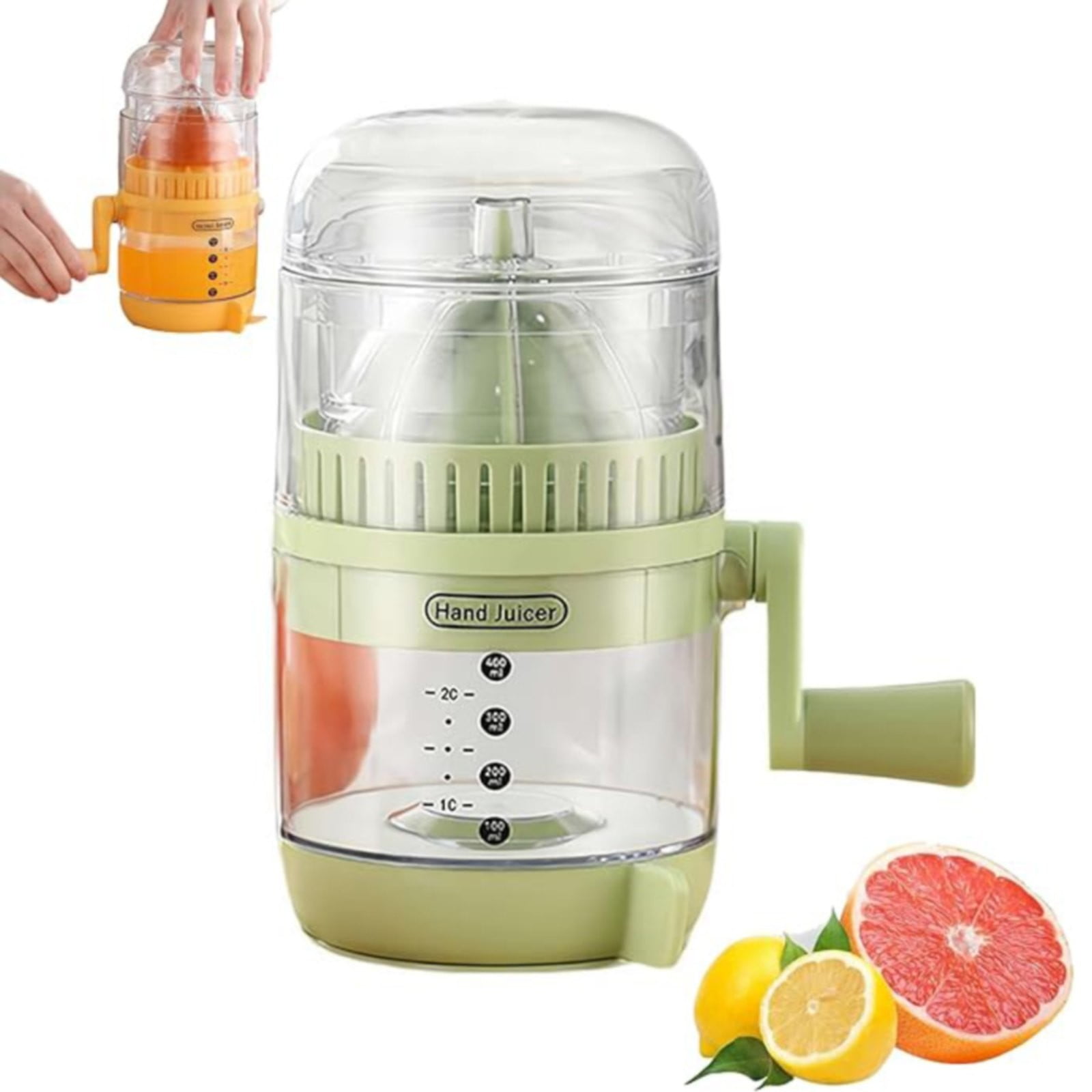 XYKA Manual Citrus Juicer, Portable Hand Crank Juicer with