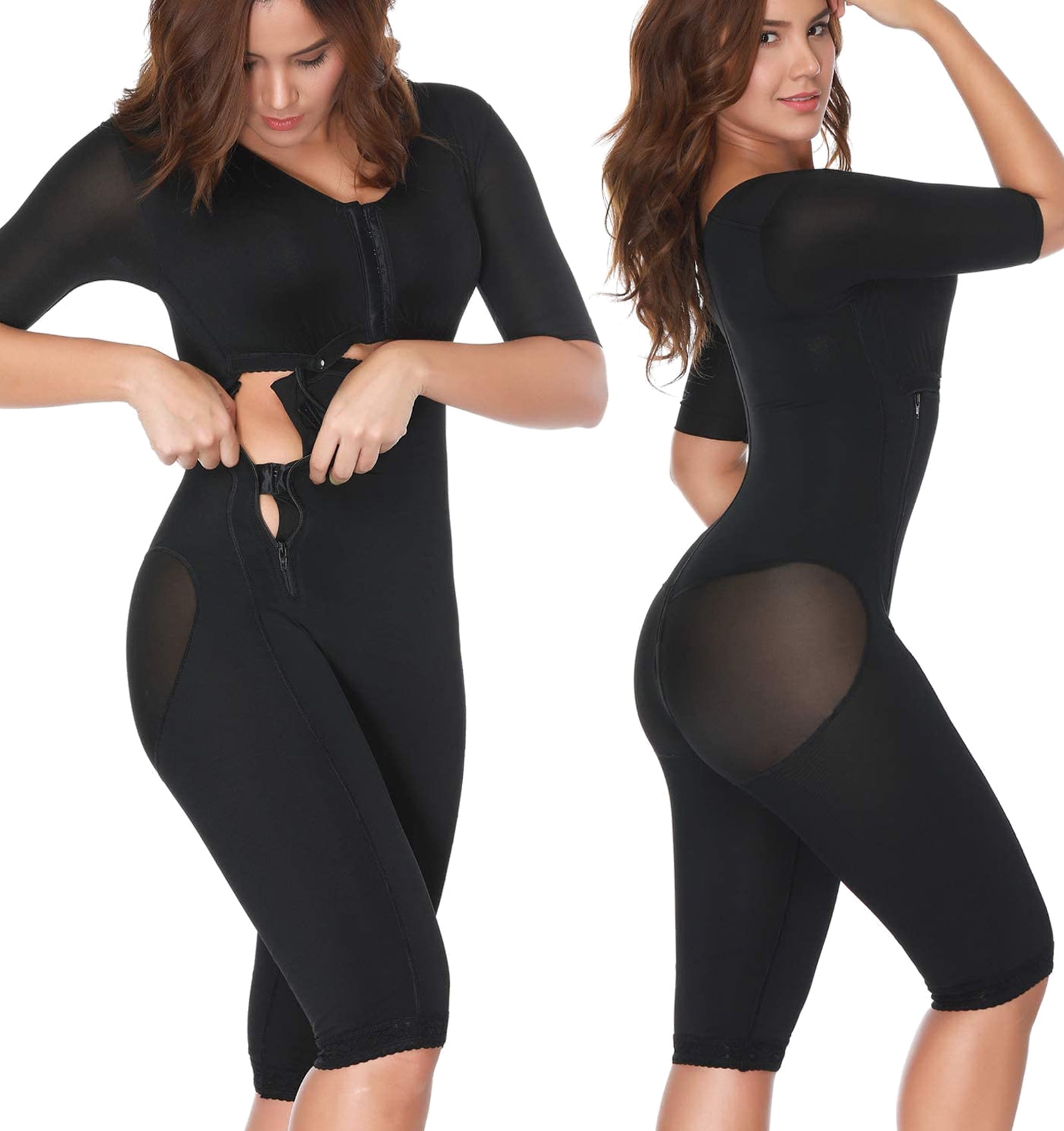SHAPERIN Dames Rugvrije Body met BH Shapewear Buikverhullend Bodysuit Figuurvormende Body Shaper Diepe U-hals Miederbody met Bügel, XXL