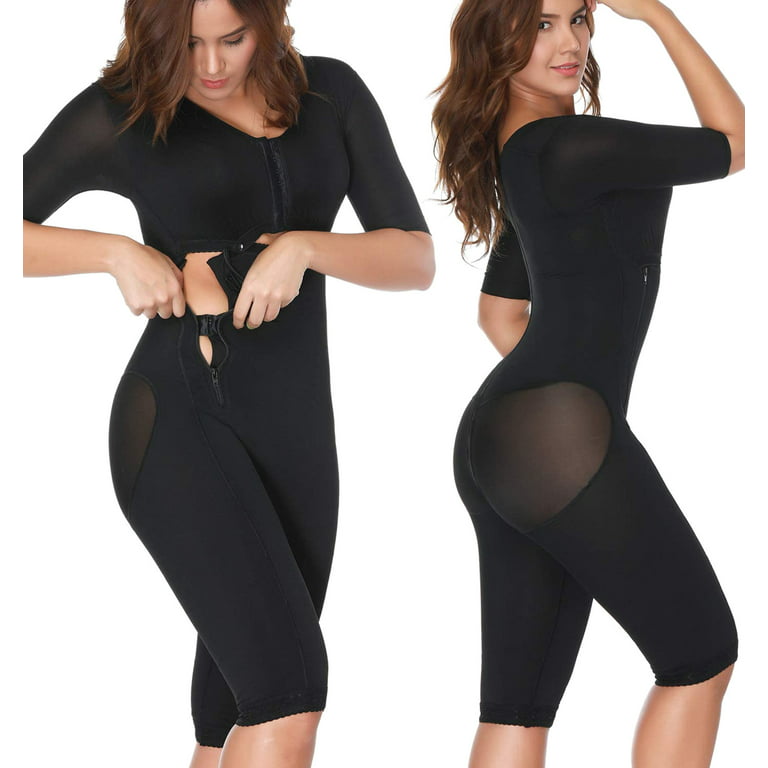 SHAPERIN Women Smooth Panty Bodysuit Full Body Coverage Shaper Fajas Compression  Garment Knee Length Shapewear 