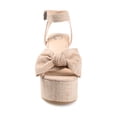 thumbnail image 6 of Journee Womens Zenni Bow Detail Platform Dress Sandals, 6 of 9