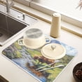 thumbnail image 6 of Ryvnso Highland Cattle Drinking Dish Drying Mat for Kitchen Countertop 18x24 Large Dish Pad Drainer Rack Dish Sink Mats, 6 of 7