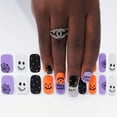 thumbnail image 3 of Nail Stickers Full Nail Semi-Cure Gel Pattern Nail Art Design Manicure Decoration Set-halloween, 3 of 5