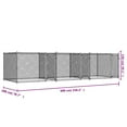 thumbnail image 2 of vidaXL Dog Cage Grey Galvanized Steel 19.7 x 6.6 x 4.9 ft Sturdy, 2 of 6