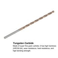 thumbnail image 4 of Uxcell 3.4mm Dia 100mm Long Length Titanium Coated K35 Tungsten Carbide Twist Drill Bits, 4 of 6