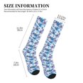 thumbnail image 2 of Lsque Icy Blue Snowflakes Pattern Sport Compression Socks for Men & Women 15-20 mmHg Knee High Nurse Pregnant Running Medical and Travel Athletic, 2 of 6