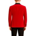 thumbnail image 2 of Adam Baker Men's Velvet Dinner Jacket, One Button Tuxedo Jacket - Blazer with Satin Shawl Collar - Slim Fit Dinner Jackets for Men for Wedding & Prom, 2 of 2