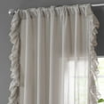 thumbnail image 3 of Tumbleweed Faux Linen Ruffle Sheer Curtain (1 Panel), Tumbleweed, 50W X 120L, 3 of 6