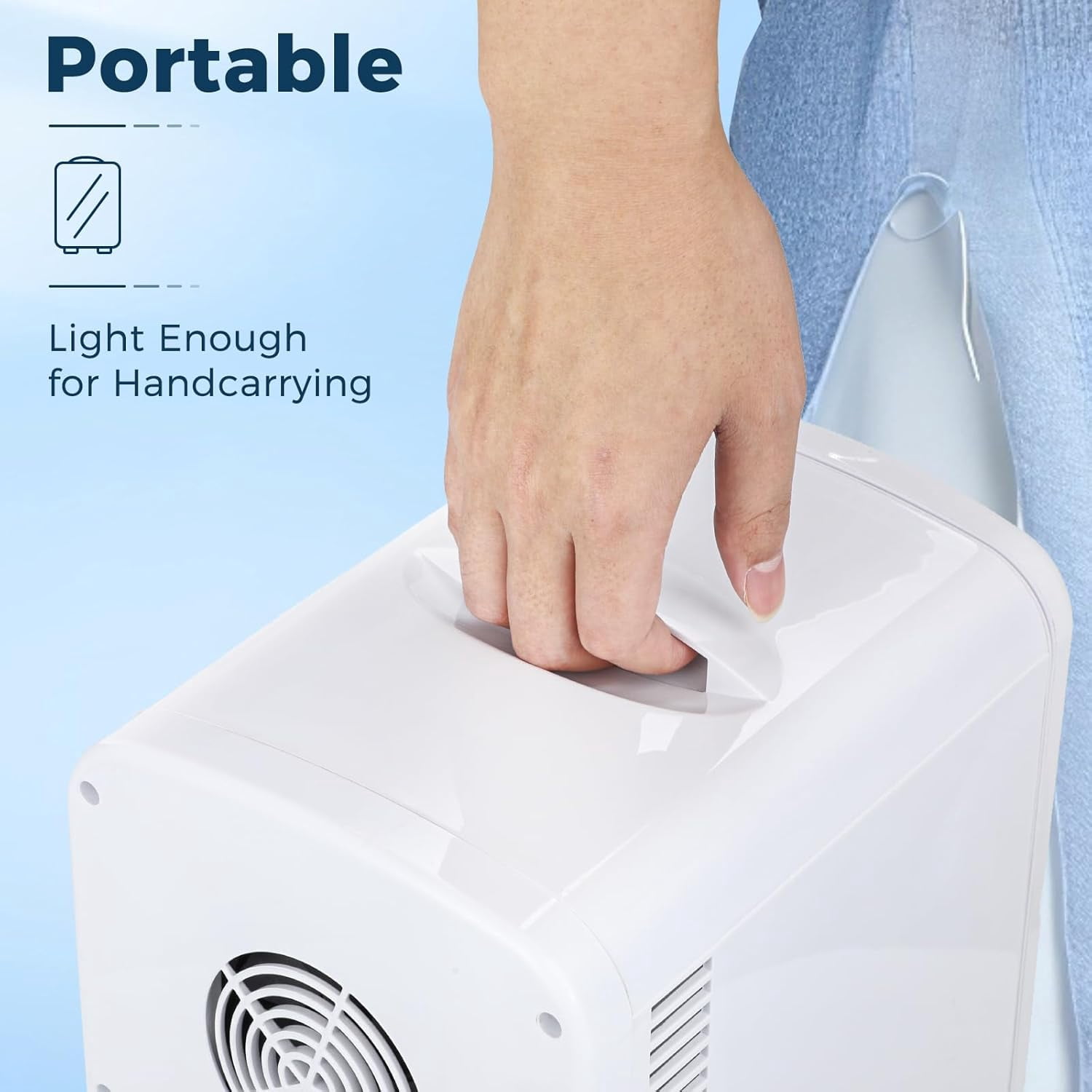Compact Refrigerator Portable  Fridge Skin Care 4L Capacity Magnetic Brushed Stainless Steel Door White for Bedroom Car Office Dorm