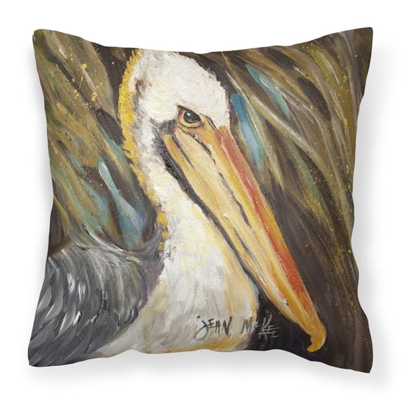 Carolines Treasures JMK1216PW1414 Pelican lookin West Canvas Fabric Decorative Pillow  14Hx14W multicolor