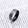 thumbnail image 3 of Mens Nordic Titanium Steel Viking Ring Geometric Band Electroplated Fashion Jewelry Statement Black Color Size, 3 of 7