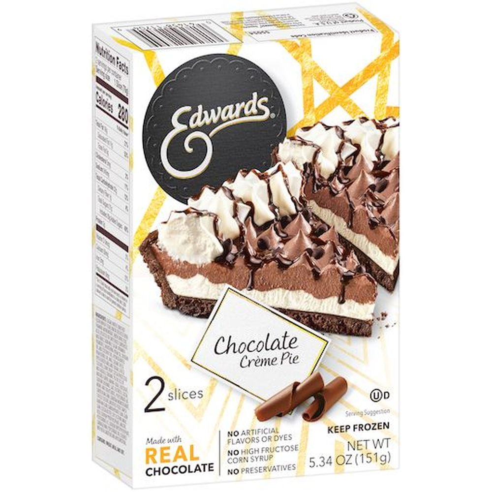 Edwards Schwans Chocolate Cream Single Pie with Hershey, 5.34 Ounce -- 12 per case.
